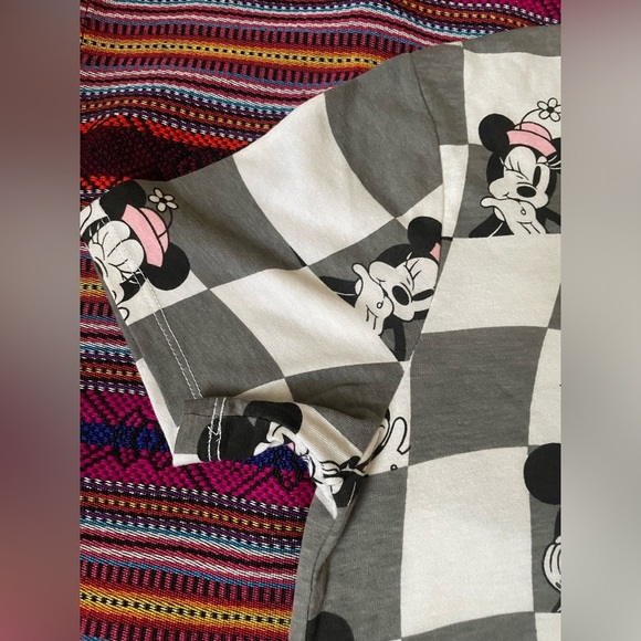 Disney Mickey Mouse Gray and White Checkered Tee - Picture 5 of 10